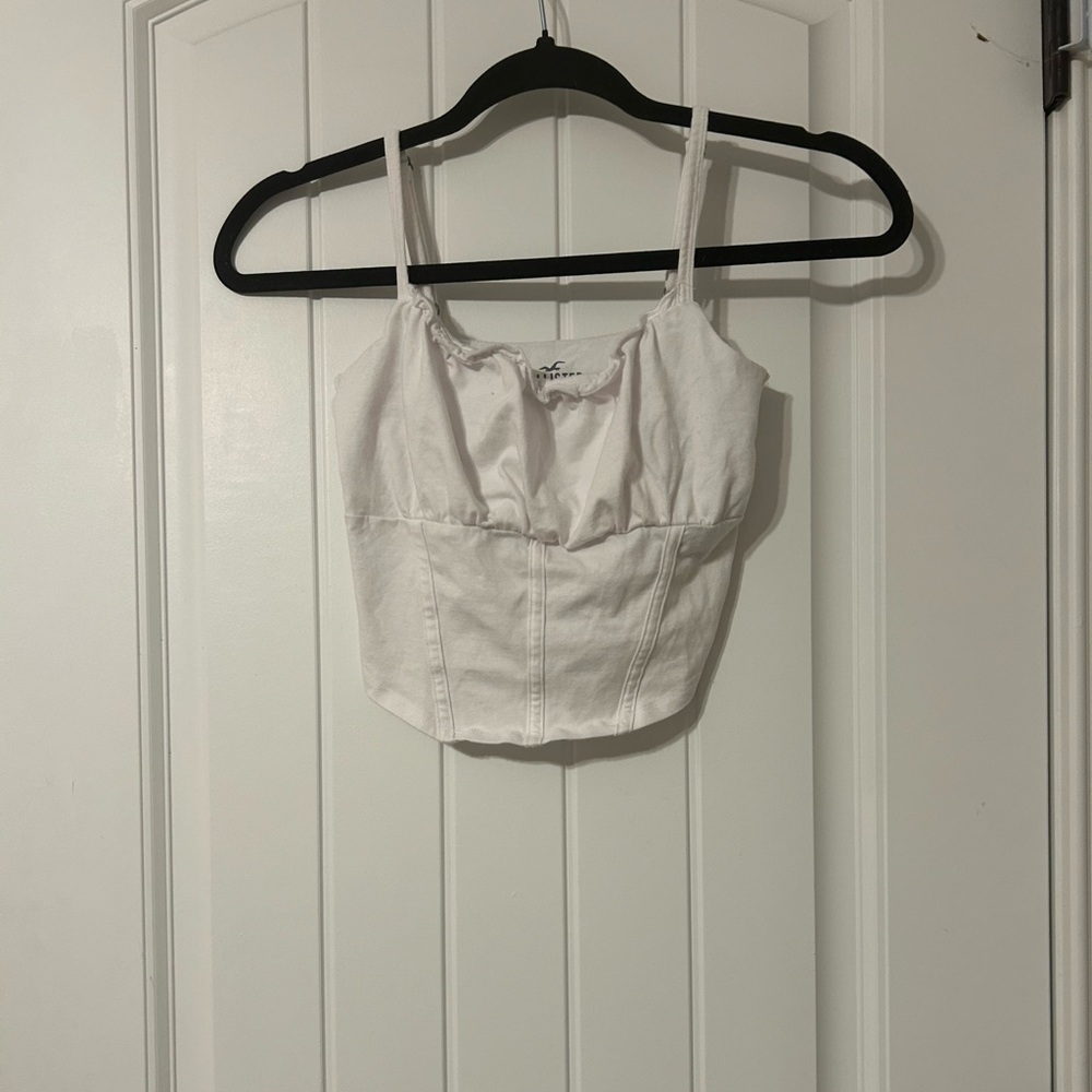 White Hollister Tank Top Corset Top